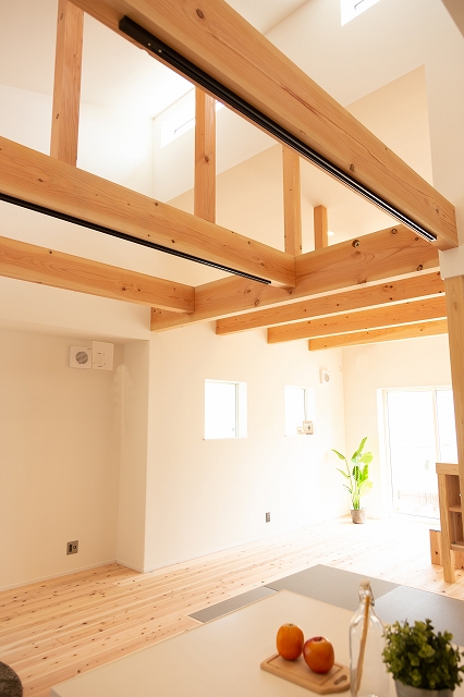 神戸の平屋の家の6ｍの勾配天井
