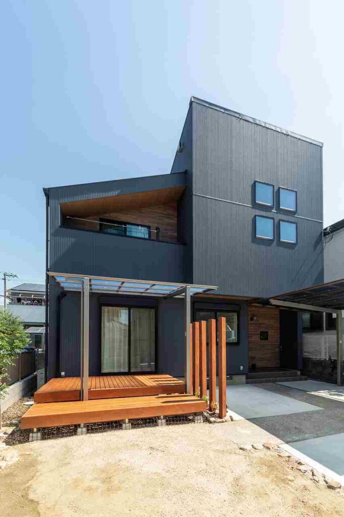 神戸市の注文住宅をオシャレに建てた外観写真