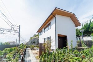 神戸の木の骨組みの注文住宅の施工事例