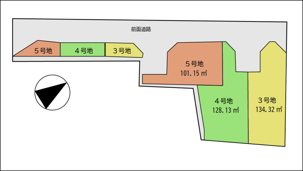 神戸の注文住宅を建てるための西舞子の区画図