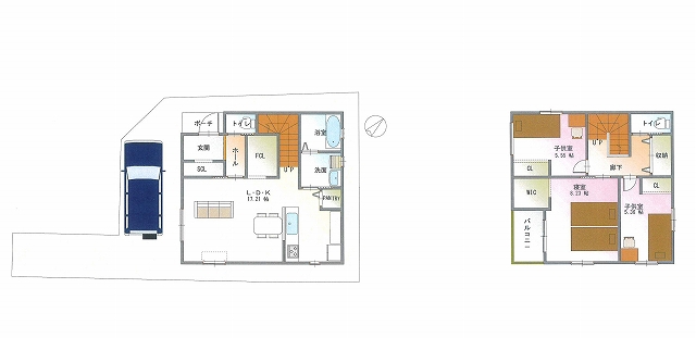 神戸の注文住宅を建てるための参考プラン図