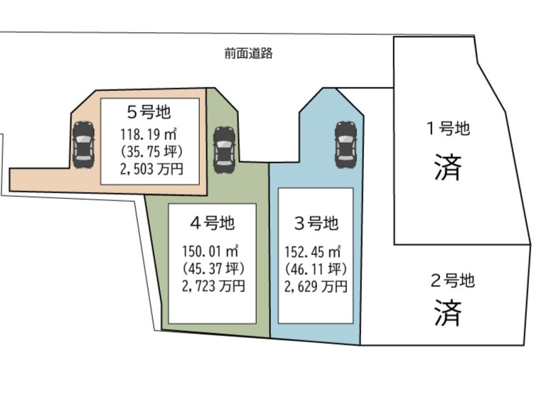 神戸市西舞子の土地現地案内会の区画図