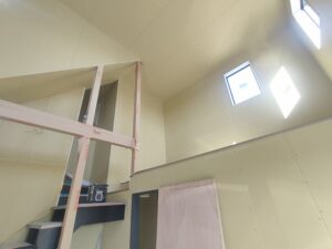 神戸市の建築中の木の家