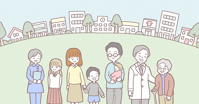 SDGｓの社会コミュニティのイメージイラスト