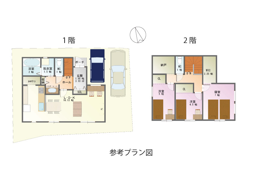 明石市太寺の土地情報の参考プラン図