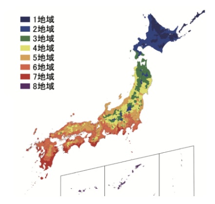 UA値の地域区分に関する国土交通省の資料