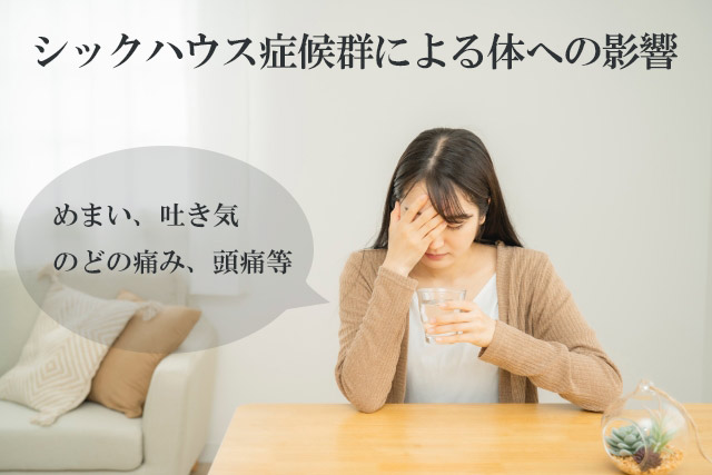 シックハウス症候群の体への影響のイメージ画像