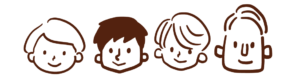 仲良し家族のイラスト