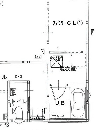 新築の収納の動線の間取り図