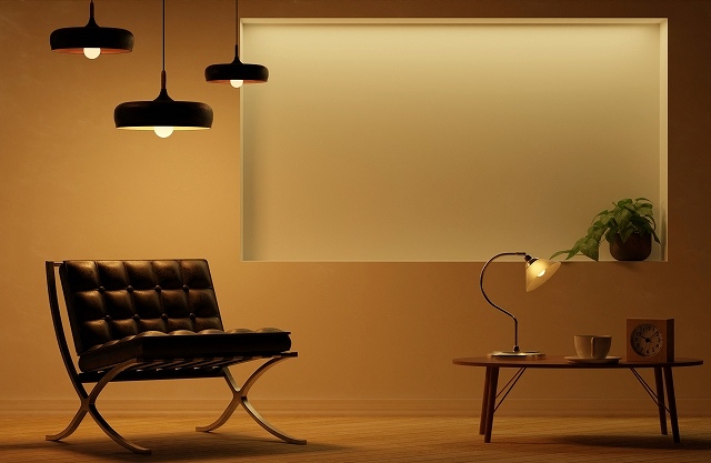 間接照明が美しい部屋のイメージ