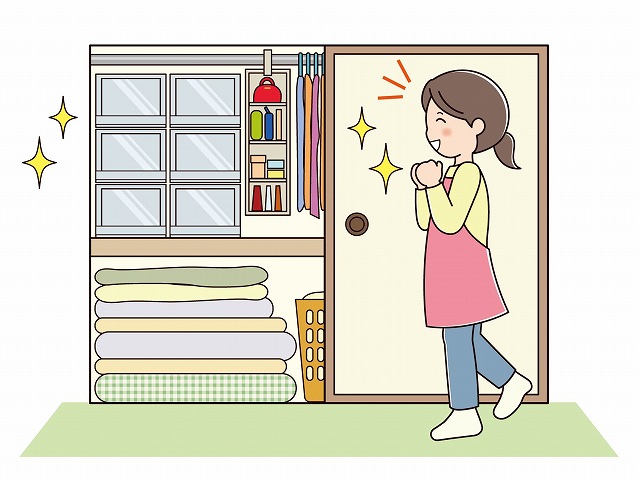 押入れの収納のイラスト