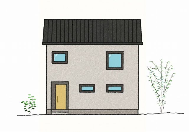 明石の注文住宅の30%完成見学会のイラスト