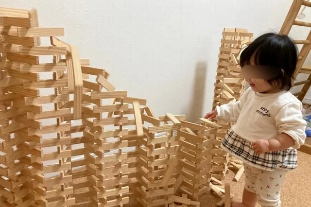 神戸の工務店のイベントの手作りつみき