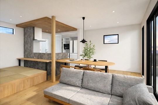 神戸の20代が建てた小上がり畳のあるLDK