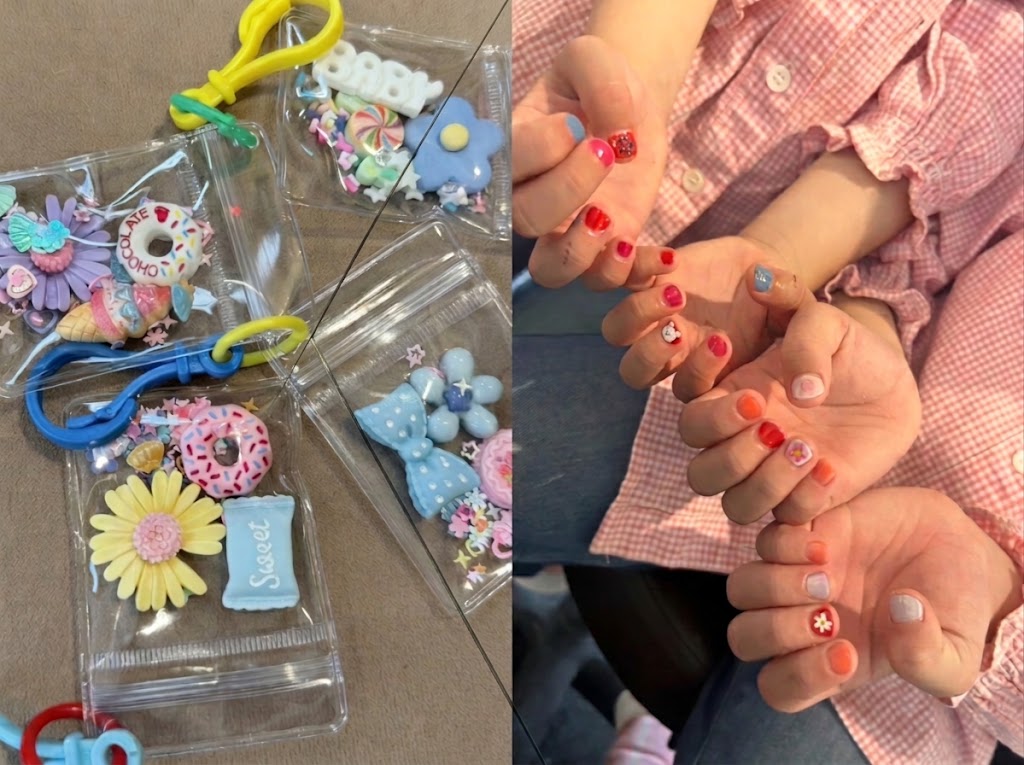 神戸の工務店のイベントのネイルカラーとキーホルダー